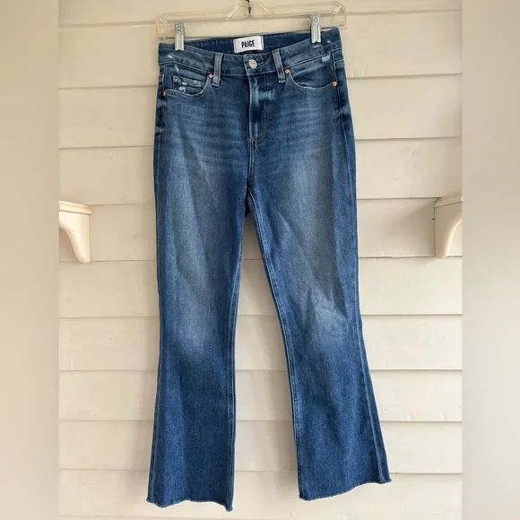 PAIGE Colette Crop Flare Jeans Size 26 - Picture 2 of 14